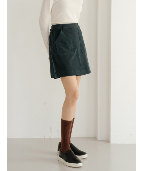 NITINA(ニティナ)の「コーデュロイスカート GR(スカート・レディース・グリーン・SMALL/MEDIUM)」の3枚目の写真