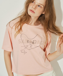 SARANAGI（サラナギ）の「SE0524-CROP T-SHIRT(pink)（Tシャツ/カットソー）」