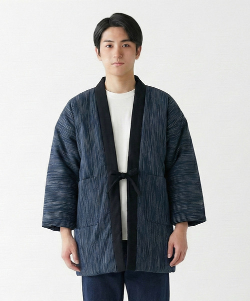 KYOETSU(キョウエツ)の「リバーシブルフリース半纏 しじら ポリエステル(その他アウター・メンズ・その他4/その他6/その他5/その他3/その他2/その他1/その他7/その他9/その他10/その他8/その他11・L/M)」の2枚目の写真