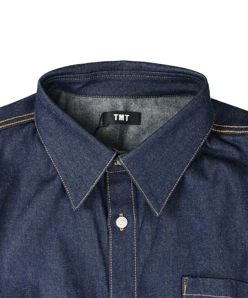 TMT（ティーエムティー）の「【TMT/ティーエムティー】WIDE 12oz DENIM SHIRTS（シャツ/ブラウス・メンズ・インディゴブルー・FREE）」の3枚目の写真