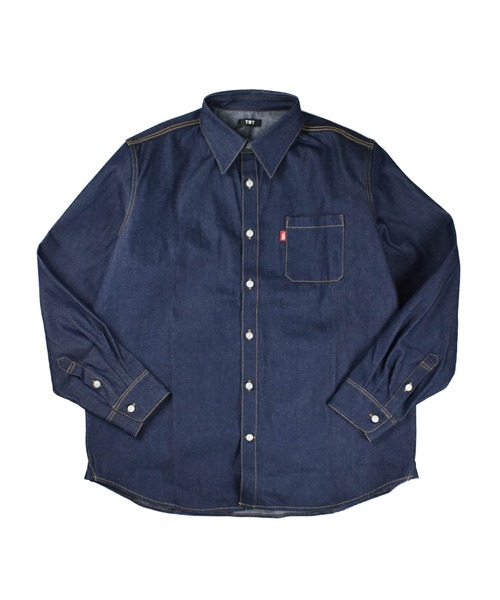 TMT（ティーエムティー）の「【TMT/ティーエムティー】WIDE 12oz DENIM SHIRTS（シャツ/ブラウス・メンズ・インディゴブルー・FREE）」の7枚目の写真