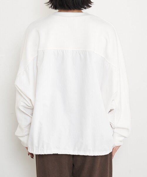 Jena espace merveilleux（ジェナ　エスパスメルヴェイユ）の「【1枚で様になる／ラクチン綺麗】フハク切替ダンボールカットソー（Tシャツ/カットソー・レディース・グレー/オフホワイト/ベージュ・FREE）」の15枚目の写真