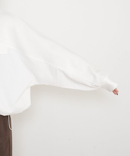 Jena espace merveilleux（ジェナ　エスパスメルヴェイユ）の「【1枚で様になる／ラクチン綺麗】フハク切替ダンボールカットソー（Tシャツ/カットソー・レディース・グレー/オフホワイト/ベージュ・FREE）」の17枚目の写真