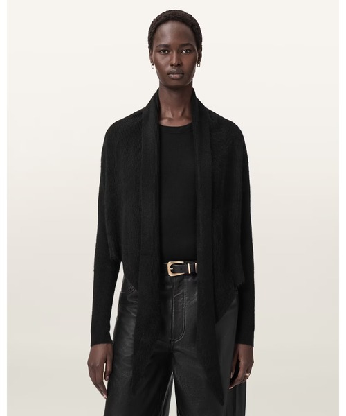 ALLSAINTS(オールセインツ)の「REBEL PIRATE CASHMERE CARDIGAN | REBEL PIRATE カシミヤ カーディガン(カーディガン/ボレロ・レディース・ブラック・S/M/L/XS)」の1枚目の写真