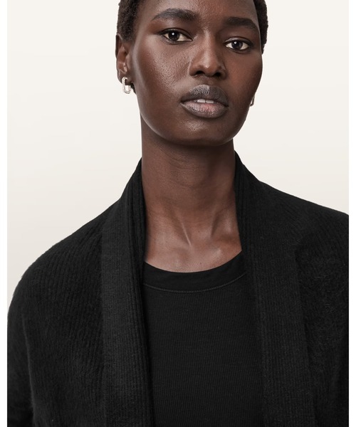 ALLSAINTS(オールセインツ)の「REBEL PIRATE CASHMERE CARDIGAN | REBEL PIRATE カシミヤ カーディガン(カーディガン/ボレロ・レディース・ブラック・S/M/L/XS)」の2枚目の写真
