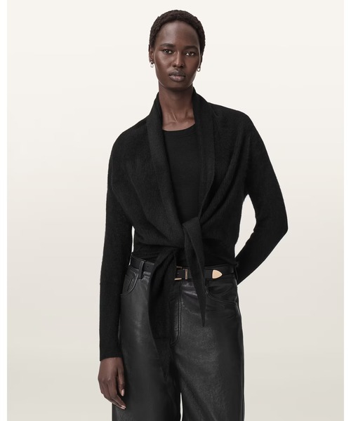 ALLSAINTS(オールセインツ)の「REBEL PIRATE CASHMERE CARDIGAN | REBEL PIRATE カシミヤ カーディガン(カーディガン/ボレロ・レディース・ブラック・S/M/L/XS)」の4枚目の写真