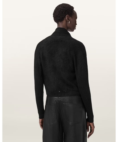 ALLSAINTS(オールセインツ)の「REBEL PIRATE CASHMERE CARDIGAN | REBEL PIRATE カシミヤ カーディガン(カーディガン/ボレロ・レディース・ブラック・S/M/L/XS)」の7枚目の写真