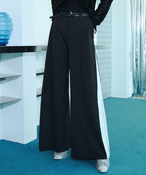 seyto(�Z�C�g)��Slash line pin tuck wide pants / �X���b�V�����C���^�b�N���C�h�p���c(�X���b�N�X)