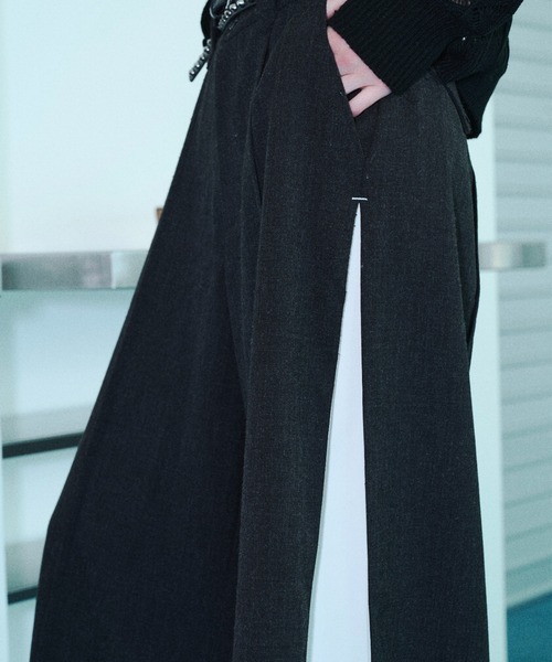 seyto（セイト）の「Slash line pin tuck wide pants / スラッシュラインタックワイドパンツ（スラックス・メンズ・チャコールグレー・1/2/3）」の20枚目の写真