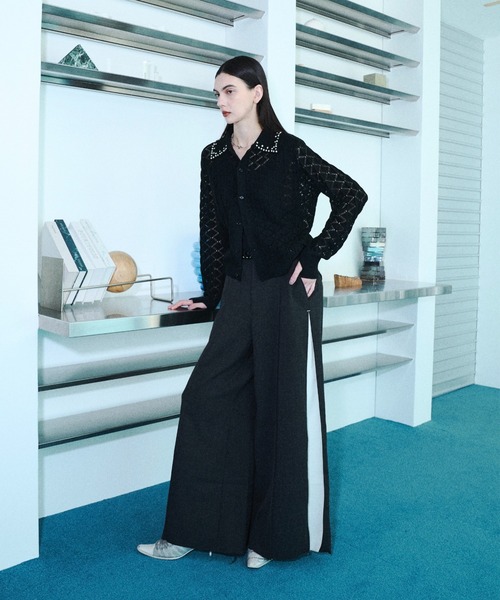 seyto（セイト）の「Slash line pin tuck wide pants / スラッシュラインタックワイドパンツ（スラックス・メンズ・チャコールグレー・1/2/3）」の12枚目の写真