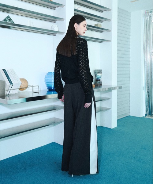 seyto（セイト）の「Slash line pin tuck wide pants / スラッシュラインタックワイドパンツ（スラックス・メンズ・チャコールグレー・1/2/3）」の14枚目の写真