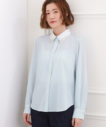 ビジューカラー とろみシャツ