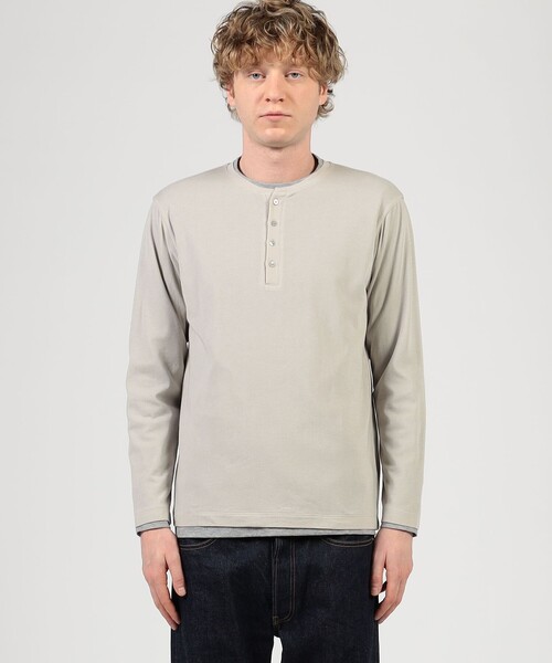 TOMORROWLAND （トゥモローランド）の「ストレッチ天竺 レイヤードカットソー（Tシャツ/カットソー・メンズ・ライトグレー・L/M/S）」の3枚目の写真