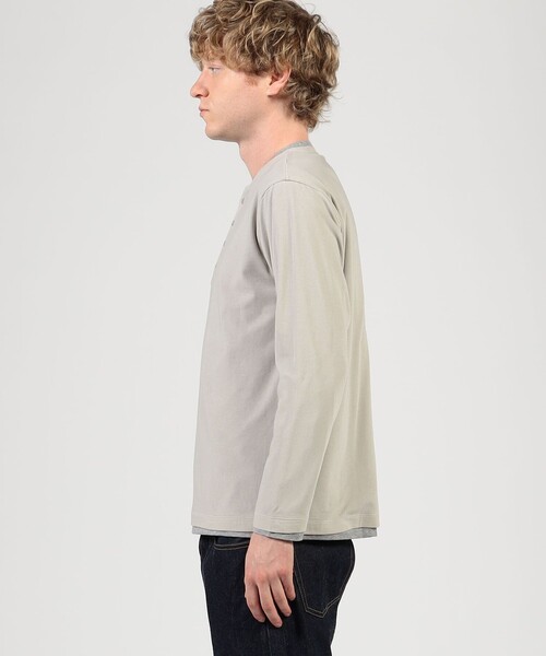 TOMORROWLAND （トゥモローランド）の「ストレッチ天竺 レイヤードカットソー（Tシャツ/カットソー・メンズ・ライトグレー・L/M/S）」の4枚目の写真