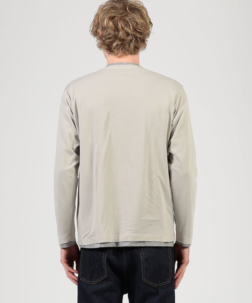TOMORROWLAND （トゥモローランド）の「ストレッチ天竺 レイヤードカットソー（Tシャツ/カットソー・メンズ・ライトグレー・L/M/S）」の5枚目の写真