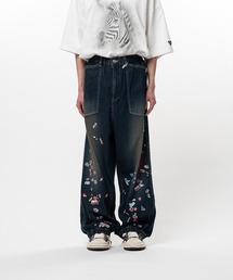 Maison MIHARA YASUHIRO（メゾンミハラヤスヒロ）の「Kids Sticker Printed Baker Denim Pants（デニムパンツ）」