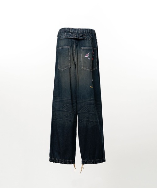Maison MIHARA YASUHIRO（メゾンミハラヤスヒロ）の「Kids Sticker Printed Baker Denim Pants（デニムパンツ・メンズ・ブラック/インディゴブルー・46/44）」の14枚目の写真