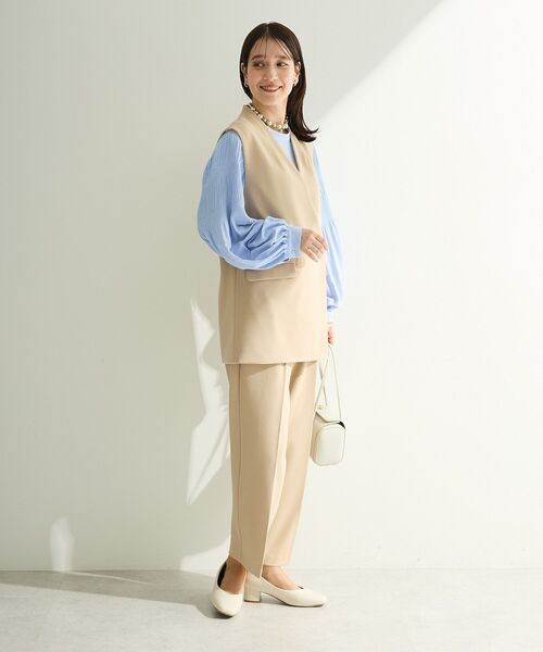 Green　Parks（グリーンパークス）の「O.きれいシルエットテーパードパンツ（その他パンツ・レディース・ライトベージュ/ブラック/ネイビー/ホワイト系その他2/サックスブルー・M/L）」の8枚目の写真