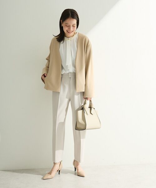 Green　Parks（グリーンパークス）の「O.きれいシルエットテーパードパンツ（その他パンツ・レディース・ライトベージュ/ブラック/ネイビー/ホワイト系その他2/サックスブルー・M/L）」の12枚目の写真