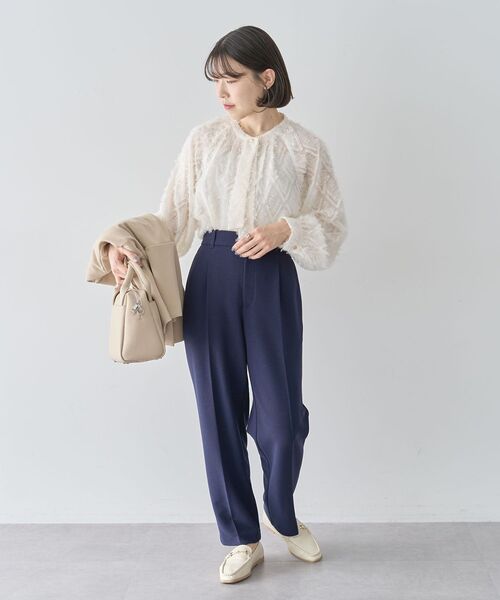 Green　Parks（グリーンパークス）の「O.きれいシルエットテーパードパンツ（その他パンツ・レディース・ライトベージュ/ブラック/ネイビー/ホワイト系その他2/サックスブルー・M/L）」の20枚目の写真