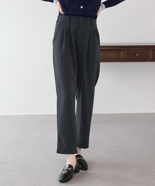 BLUEEAST（ブルーイースト）の「スリムテーパードパンツ（スラックス・レディース・ブラック/グレー・MEDIUM）」の3枚目の写真