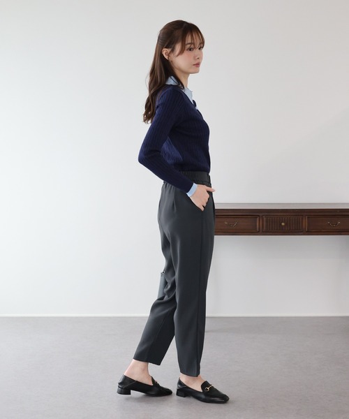 BLUEEAST（ブルーイースト）の「スリムテーパードパンツ（スラックス・レディース・ブラック/グレー・MEDIUM）」の9枚目の写真