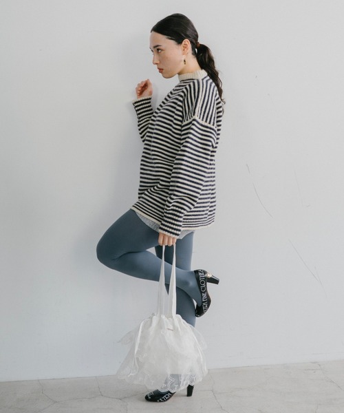 THEATRE PRODUCTS（シアタープロダクツ）の「フラワーオーガンジートートバッグ（トートバッグ・レディース・ブラック/イエロー/ホワイト・FREE）」の4枚目の写真