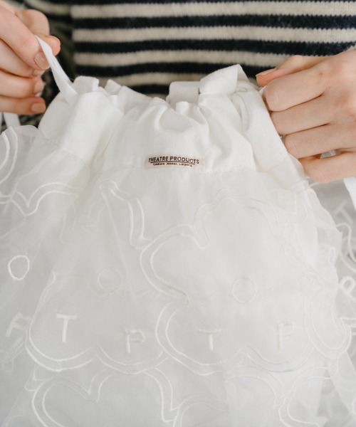 THEATRE PRODUCTS（シアタープロダクツ）の「フラワーオーガンジートートバッグ（トートバッグ・レディース・ブラック/イエロー/ホワイト・FREE）」の12枚目の写真