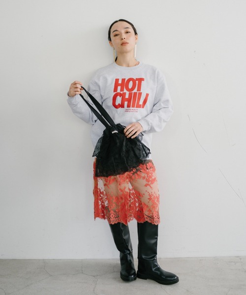 THEATRE PRODUCTS（シアタープロダクツ）の「フラワーオーガンジートートバッグ（トートバッグ・レディース・ブラック/イエロー/ホワイト・FREE）」の15枚目の写真