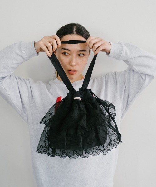 THEATRE PRODUCTS（シアタープロダクツ）の「フラワーオーガンジートートバッグ（トートバッグ・レディース・ブラック/イエロー/ホワイト・FREE）」の17枚目の写真