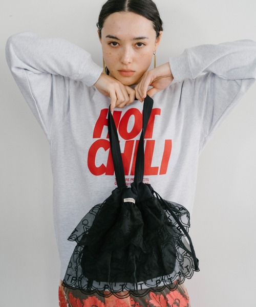 THEATRE PRODUCTS（シアタープロダクツ）の「フラワーオーガンジートートバッグ（トートバッグ・レディース・ブラック/イエロー/ホワイト・FREE）」の18枚目の写真