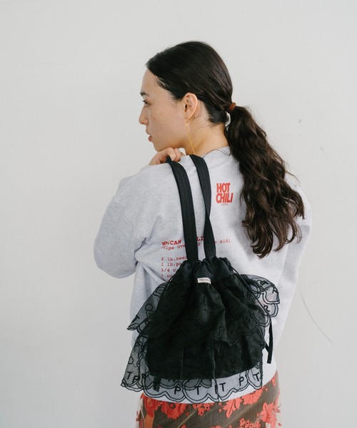 THEATRE PRODUCTS（シアタープロダクツ）の「フラワーオーガンジートートバッグ（トートバッグ・レディース・ブラック/イエロー/ホワイト・FREE）」の20枚目の写真