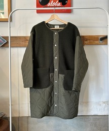 URBAN ISLAND SOCIETY（アーバンアイランドソサエティ）の「【URBAN ISLAND SOCIETY/アーバンアイランドソサエティ】UIS NO COLLAR BOA JACKET ボアキルティングジャケット ノーカラー（ノーカラージャケット）」