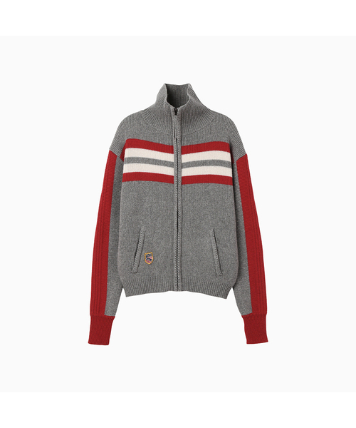 MENASOO(ミナス)の「Zipup Knit Cardigan_Gray(カーディガン/ボレロ・レディース・グレー・F)」の1枚目の写真