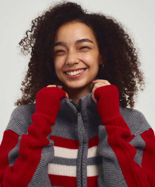 MENASOO(ミナス)の「Zipup Knit Cardigan_Gray(カーディガン/ボレロ・レディース・グレー・F)」の9枚目の写真