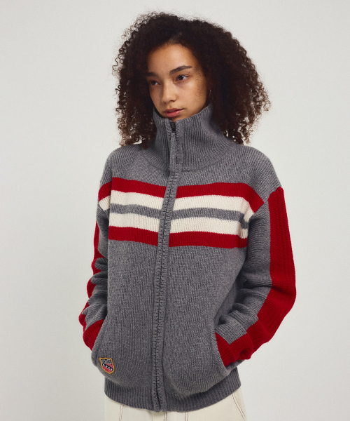MENASOO(ミナス)の「Zipup Knit Cardigan_Gray(カーディガン/ボレロ・レディース・グレー・F)」の10枚目の写真