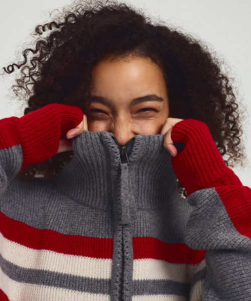 MENASOO(ミナス)の「Zipup Knit Cardigan_Gray(カーディガン/ボレロ・レディース・グレー・F)」の18枚目の写真