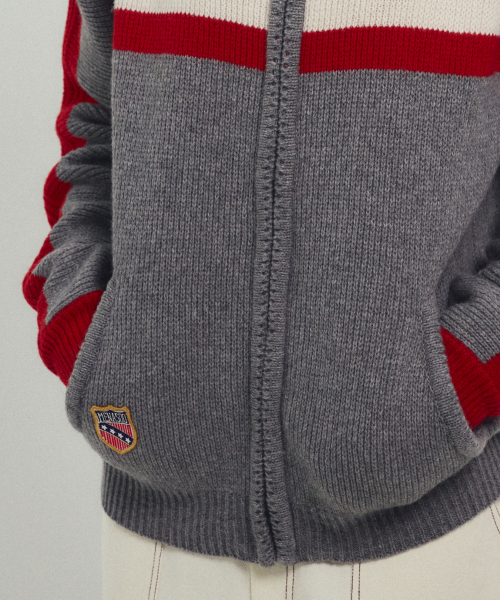 MENASOO(ミナス)の「Zipup Knit Cardigan_Gray(カーディガン/ボレロ・レディース・グレー・F)」の19枚目の写真
