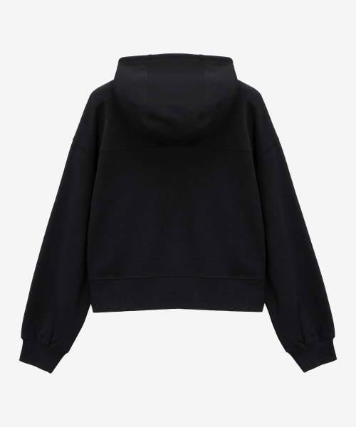 BASIC HOUSE(ベーシックハウス)の「女性特別綿クロップフードジップアップブラック(パーカー・レディース・ブラック・FREE)」の19枚目の写真