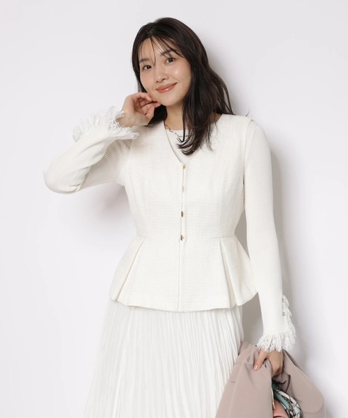 JUSGLITTY（ジャスグリッティー）の「スプリングジャンスカワンピース（ワンピース・レディース・ホワイト・2/1/0）」の4枚目の写真