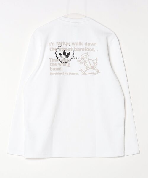 adidas(アディダス)の「WHITE WAFFLE LS / ロンT / アディダスオリジナルス adidas Originals(Tシャツ/カットソー・メンズ・ホワイト・LARGE/MEDIUM/SMALL/X-SMALL/XX-LARGE/3XL/X-LARGE)」の6枚目の写真