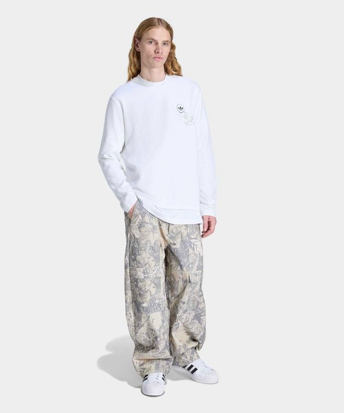 adidas(アディダス)の「WHITE WAFFLE LS / ロンT / アディダスオリジナルス adidas Originals(Tシャツ/カットソー・メンズ・ホワイト・LARGE/MEDIUM/SMALL/X-SMALL/XX-LARGE/3XL/X-LARGE)」の5枚目の写真