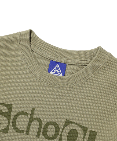 ISTKUNST(イストクンスト)の「DOES NOT TEACH WAFFLE LS TEE_KHAKI(IK2FSMT551A)(Tシャツ/カットソー・レディース・カーキ・S/M/L)」の3枚目の写真