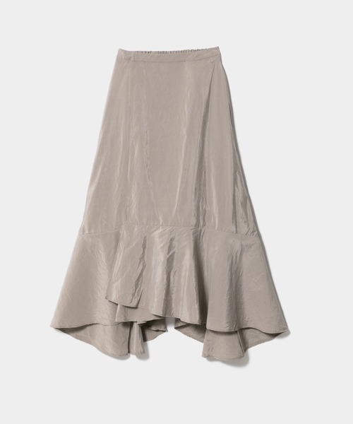 beautiful people(ビューティフルピープル)の「double-end sand wash silk flare skirt(スカート・レディース・ブラック/モカ・34/36)」の2枚目の写真