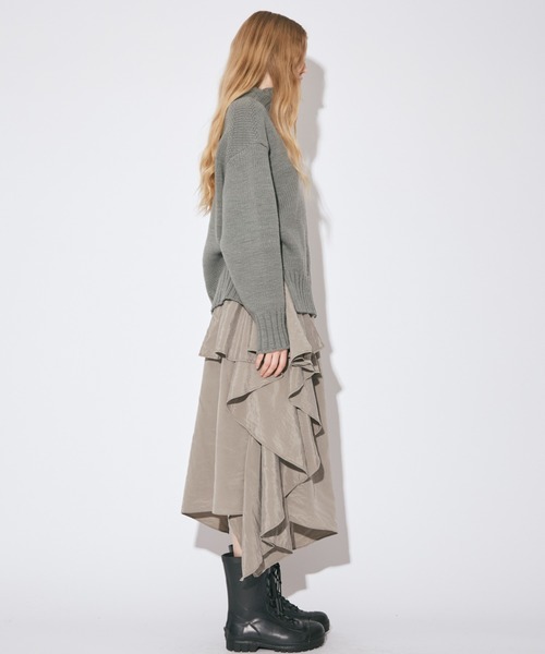 beautiful people（ビューティフルピープル）の「double-end sand wash  silk flare skirt（スカート・レディース・ブラック・34）」の13枚目の写真