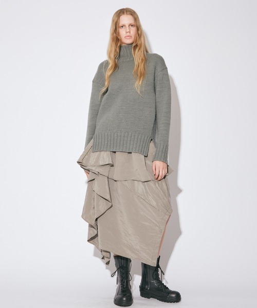 beautiful people（ビューティフルピープル）の「double-end sand wash  silk flare skirt（スカート・レディース・ブラック・34）」の15枚目の写真