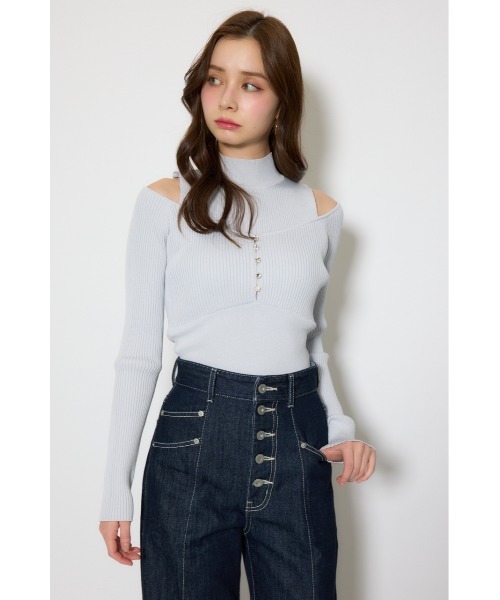 rienda(リエンダ)の「レイヤードニットトップス 春服(ニット/セーター・レディース・ライトイエロー/ライトブルー/ライトブラック・FREE)」の11枚目の写真