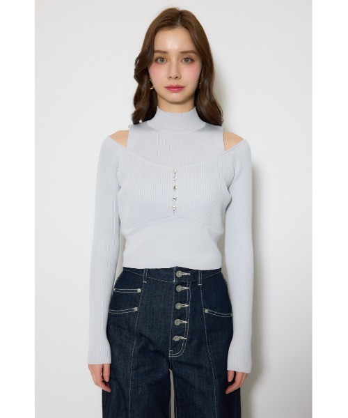 rienda(リエンダ)の「レイヤードニットトップス 春服(ニット/セーター・レディース・ライトイエロー/ライトブルー/ライトブラック・FREE)」の17枚目の写真