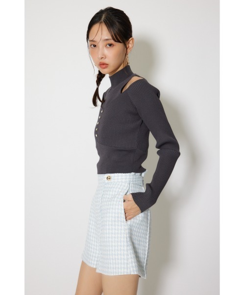 rienda(リエンダ)の「レイヤードニットトップス 春服(ニット/セーター・レディース・ライトイエロー/ライトブルー/ライトブラック・FREE)」の6枚目の写真