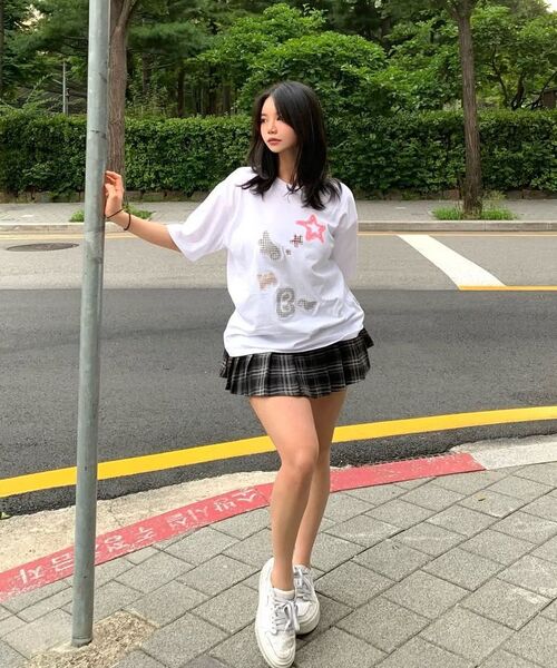 ambler(エムブラー)の「AMB ANGEL チェックパッチ 半袖Tシャツ AS1225 (ホワイト)(Tシャツ/カットソー・レディース・その他・FREE/S/M)」の18枚目の写真